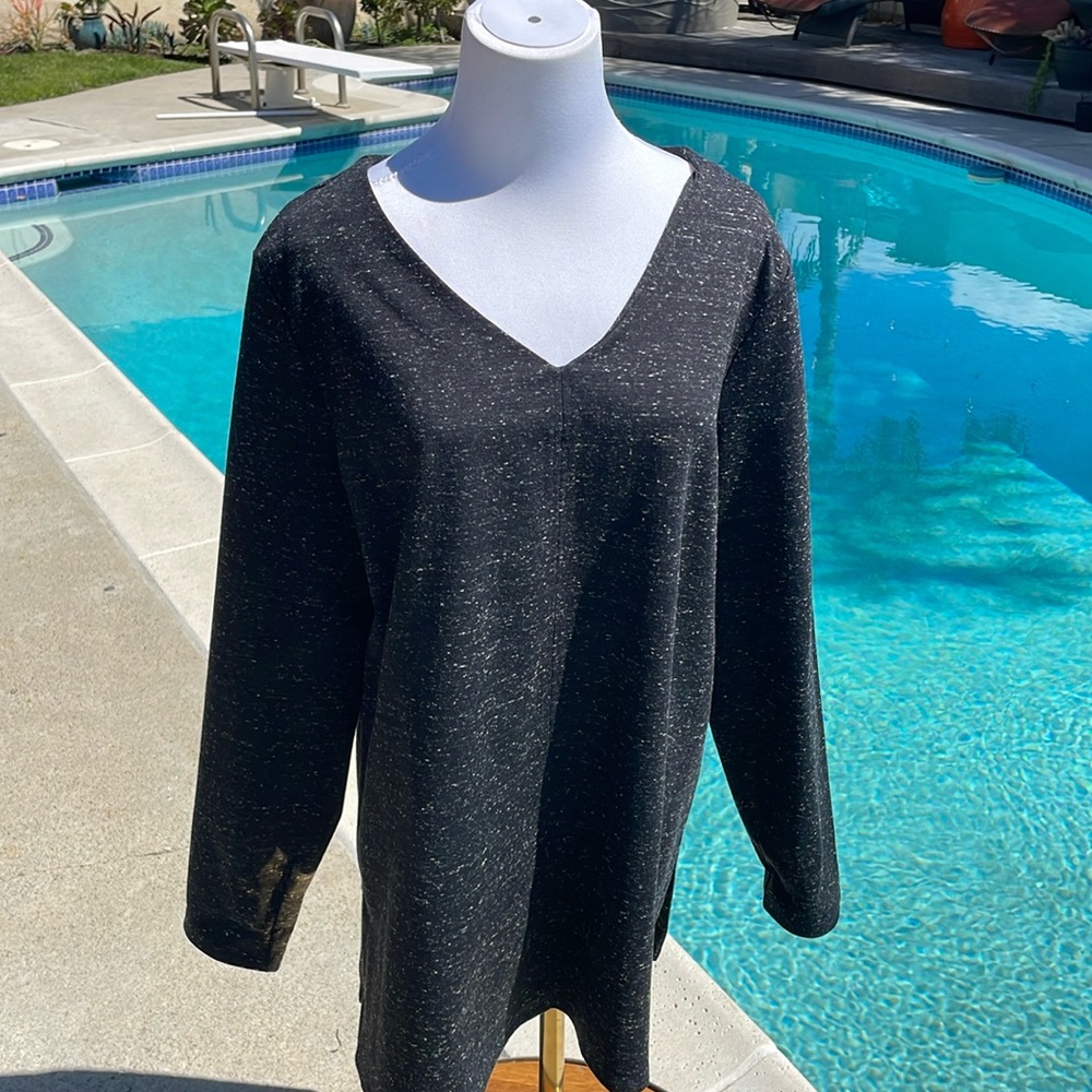 J. Jill Wearever Collection Black and White long sleeve Top | Size L